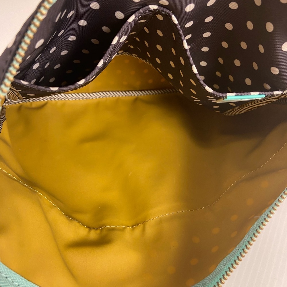Fossil Black Polka Dot Coated Crossbody Aqua Strap Water Resistant - Picture 11 of 16
